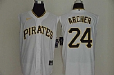 Pirates 24 Chris Archer White Nike Cool Base Sleeveless Jersey,baseball caps,new era cap wholesale,wholesale hats